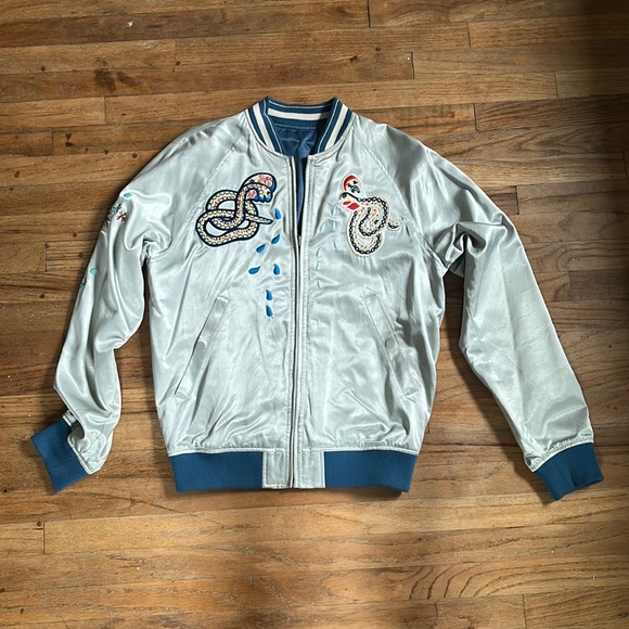 Diesel Snake Embroidered Bomber Jacket (Reversible) - Picture 3 of 15